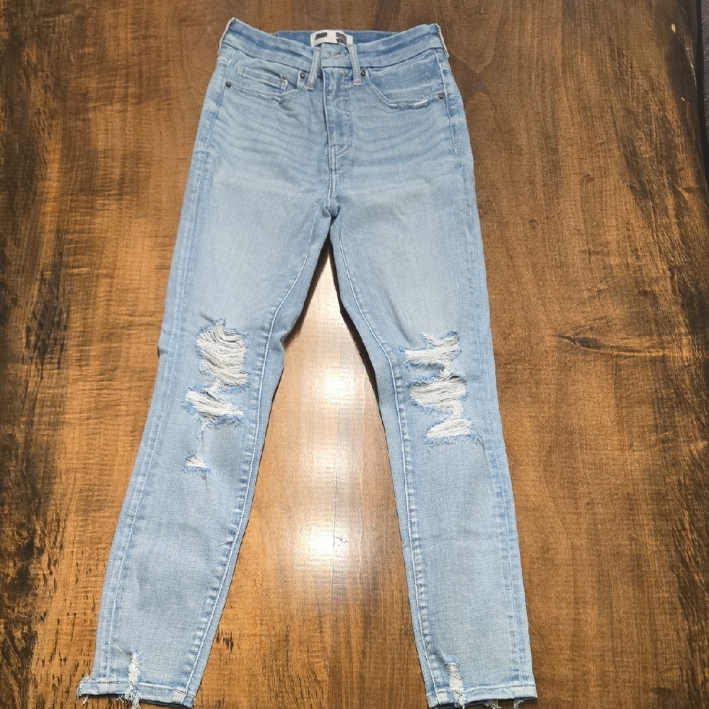 Bke Light Blue Distressed Women Jeans 25x27